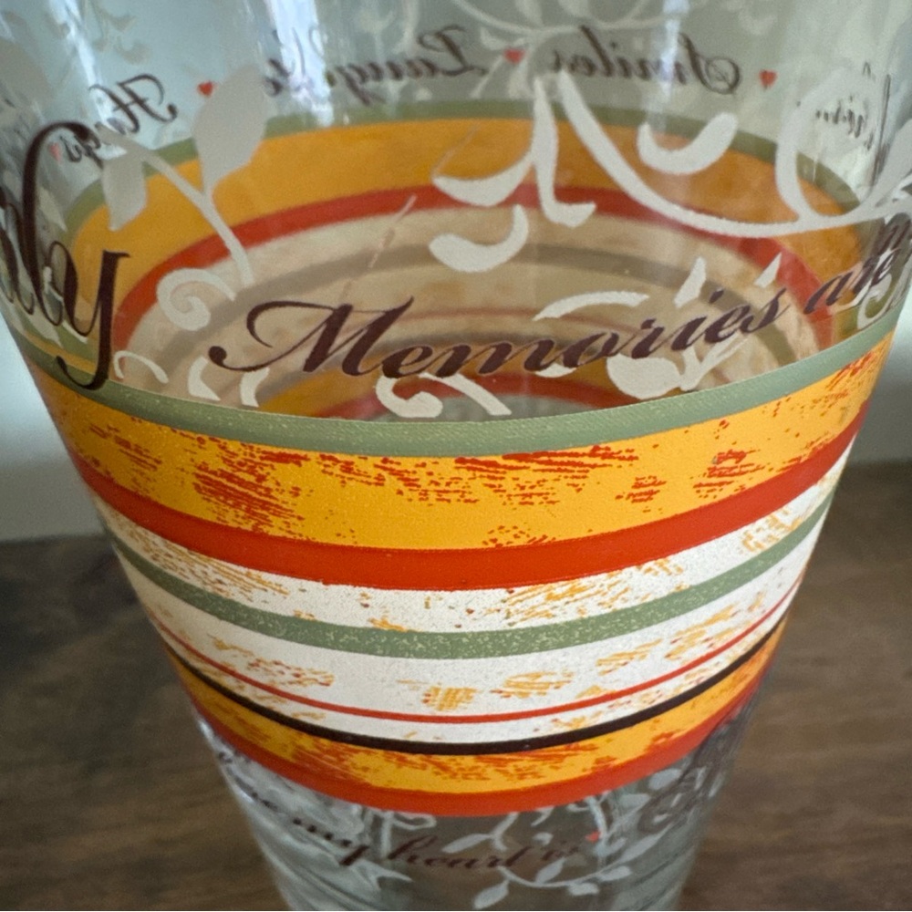 Vintage Libby MCM Family Friends & Home Striped Tumbler 14 OZ Set of 1 Retro - Picture 6 of 6